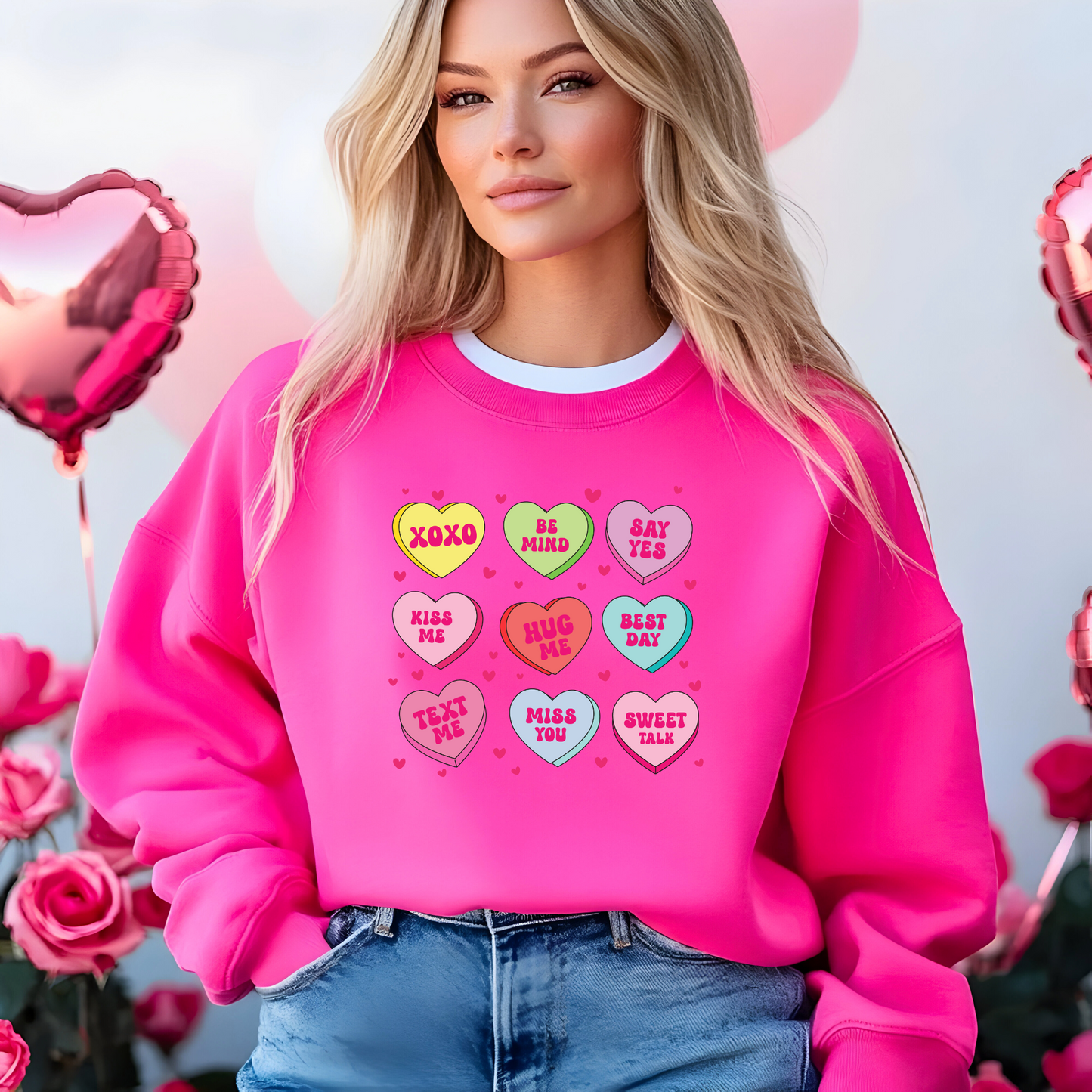 Conversation Hearts Valentine’s Day Sweatshirt