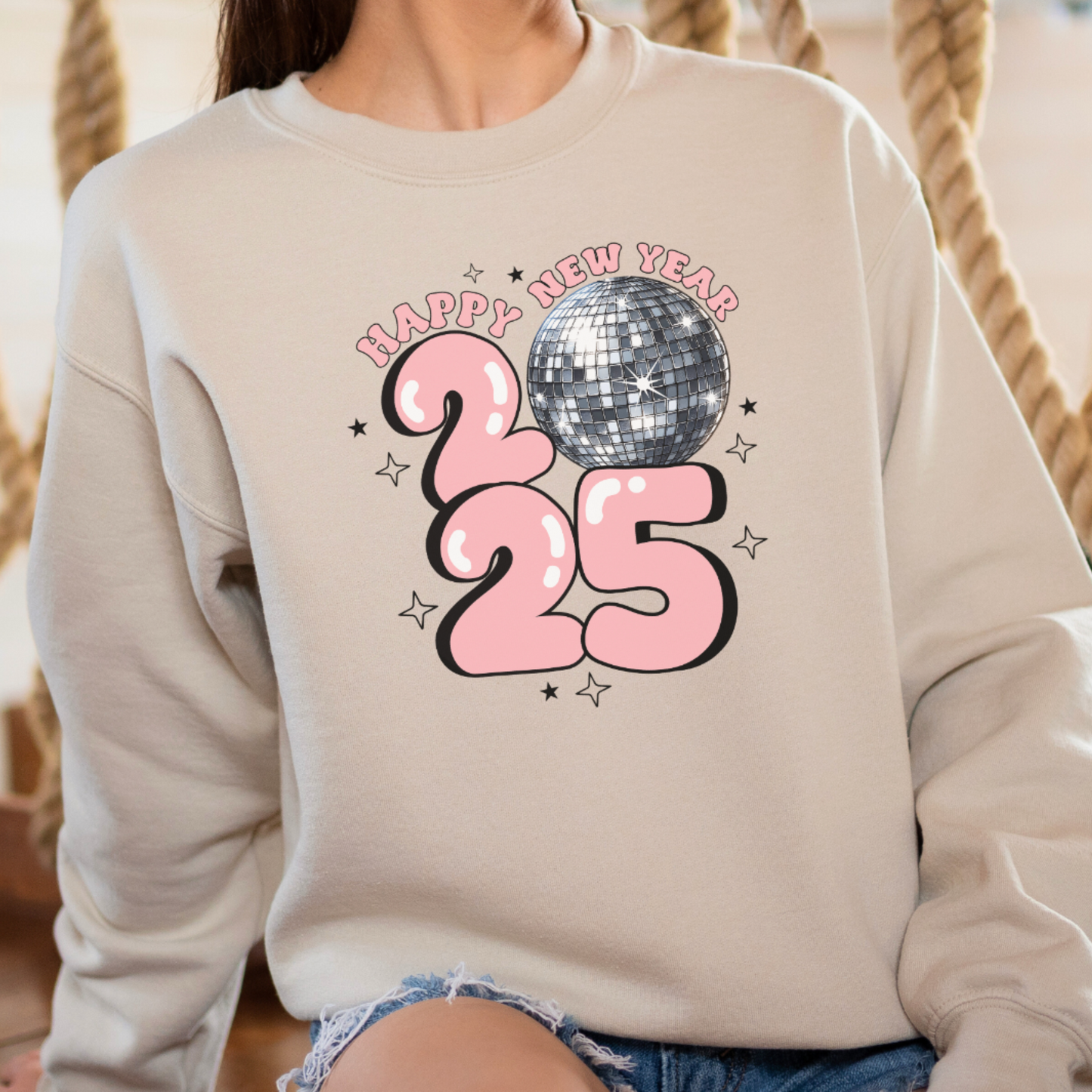 Happy New Year 2025 Sweatshirt - Festive Celebration Apparel